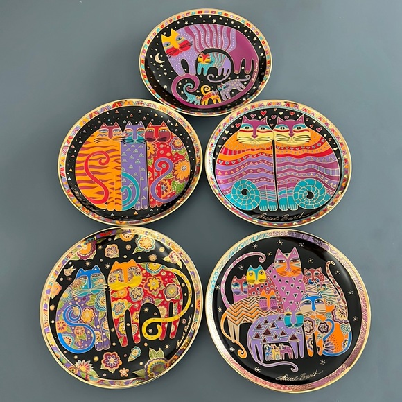 laurel burch cat plates franklin mint